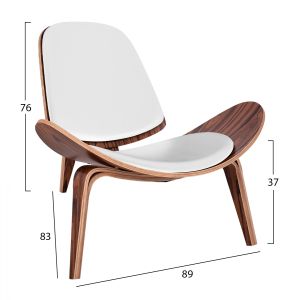 Стол /кресло Relax Mirto Superior Plus дърво цвят орех бяла Pu кожа Hm1128,13