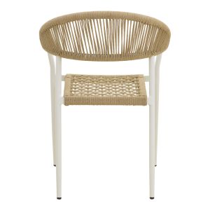 AMMOS CHAIR, ALUMINUM IN WHITE - PE ROPE IN NATURAL COLOR 57X61X82CM