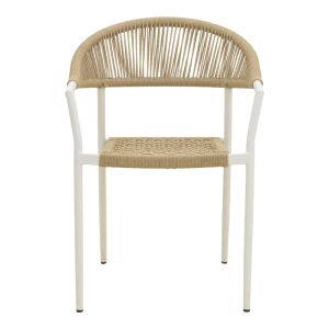 AMMOS CHAIR, ALUMINUM IN WHITE - PE ROPE IN NATURAL COLOR 57X61X82CM