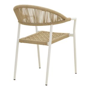AMMOS CHAIR, ALUMINUM IN WHITE - PE ROPE IN NATURAL COLOR 57X61X82CM