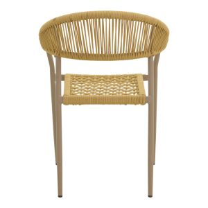 AMMOS CHAIR, ALUMINUM IN NATURAL MOSSY ROPE 57X61X82 CM
