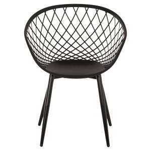 Стол Ariadne Rexhm8001,22 от полипропилен с метални крака в черен цвят 63x56x80hcm