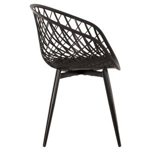 Стол Ariadne Rexhm8001,22 от полипропилен с метални крака в черен цвят 63x56x80hcm
