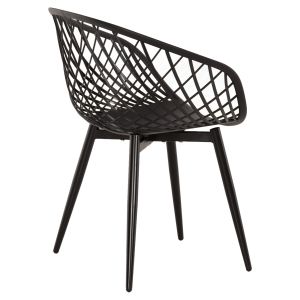 Стол Ariadne Rexhm8001,22 от полипропилен с метални крака в черен цвят 63x56x80hcm