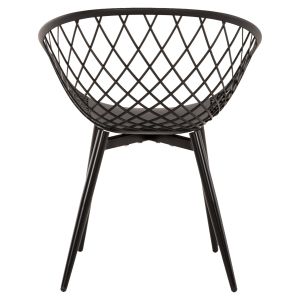 Стол Ariadne Rexhm8001,22 от полипропилен с метални крака в черен цвят 63x56x80hcm