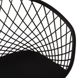 Стол Ariadne Rexhm8001,22 от полипропилен с метални крака в черен цвят 63x56x80hcm