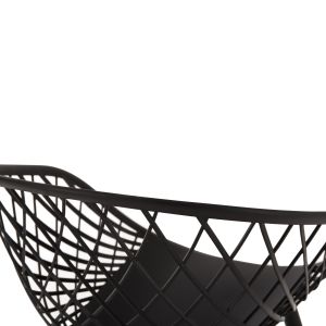 Стол Ariadne Rexhm8001,22 от полипропилен с метални крака в черен цвят 63x56x80hcm
