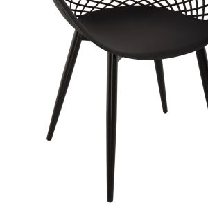 Стол Ariadne Rexhm8001,22 от полипропилен с метални крака в черен цвят 63x56x80hcm
