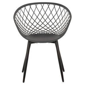 Стол Ariadne Rexhm8001,30 от полипропилен с метални крака в сив цвят 63x56x80hcm