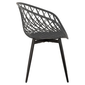 Стол Ariadne Rexhm8001,30 от полипропилен с метални крака в сив цвят 63x56x80hcm