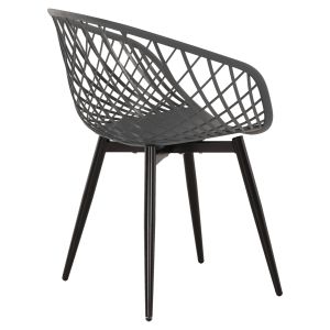 Стол Ariadne Rexhm8001,30 от полипропилен с метални крака в сив цвят 63x56x80hcm