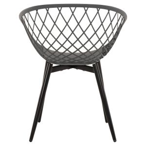 Стол Ariadne Rexhm8001,30 от полипропилен с метални крака в сив цвят 63x56x80hcm