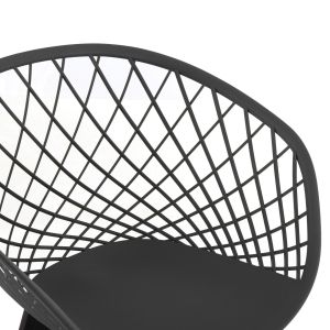 Стол Ariadne Rexhm8001,30 от полипропилен с метални крака в сив цвят 63x56x80hcm