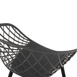 Стол Ariadne Rexhm8001,30 от полипропилен с метални крака в сив цвят 63x56x80hcm