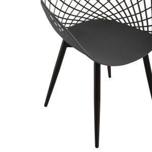 Стол Ariadne Rexhm8001,30 от полипропилен с метални крака в сив цвят 63x56x80hcm