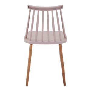 Chair Aurora I Pp in brown shade-natural metal leg 43x48x79cm