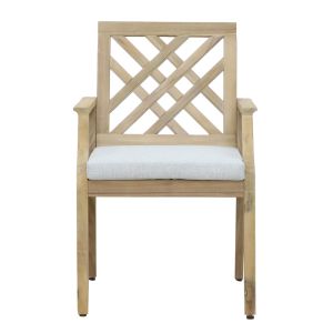 Стол Bolen акация масив бежов текстил 59x63,2x89,9cм