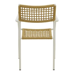 CASTAL CHAIR, STEEL IN WHITE - PE ROPE IN NATURAL COLOR 53X59X84CM
