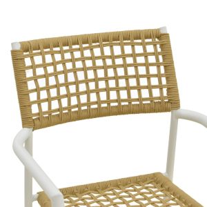 CASTAL CHAIR, STEEL IN WHITE - PE ROPE IN NATURAL COLOR 53X59X84CM