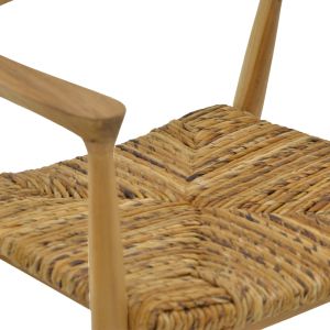 Denverone chair natural teak-banana rope 57x54x79cm