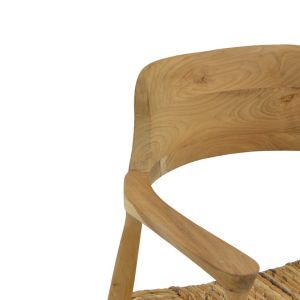Denverone chair natural teak-banana rope 57x54x79cm