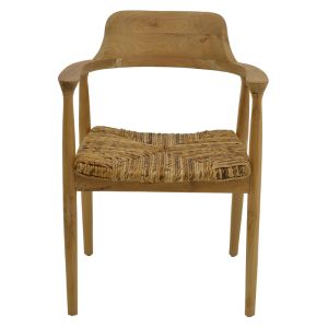 Denverone chair natural teak-banana rope 57x54x79cm