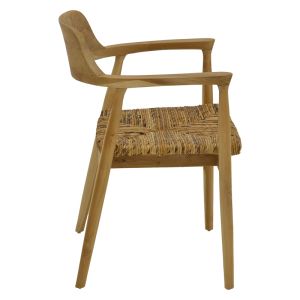 Denverone chair natural teak-banana rope 57x54x79cm