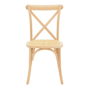 Стол Dylon, небоядисан, букова дървесина-ратан, седалка 48x52x89см