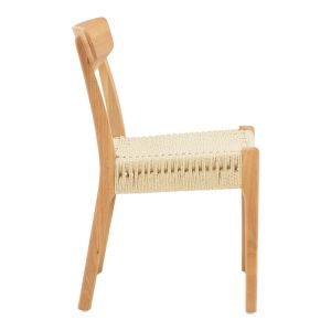 Eaprine chair natural rope-rubberwood 49x53x77cm