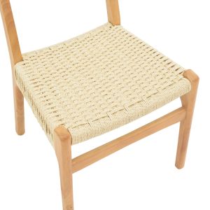 Eaprine chair natural rope-rubberwood 49x53x77cm
