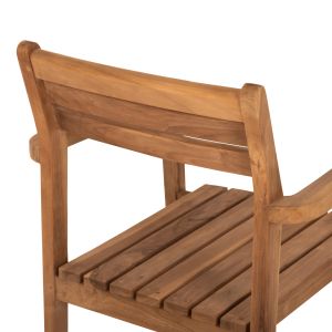 Стол Erietta Hm9534 от тиково дърво в естествен цвят, стекиращ се 60x54x87cm