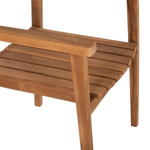Стол Erietta Hm9534 от тиково дърво в естествен цвят, стекиращ се 60x54x87cm