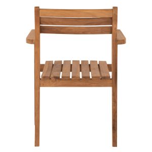 Стол Erietta Hm9534 от тиково дърво в естествен цвят, стекиращ се 60x54x87cm