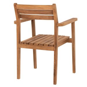 Стол Erietta Hm9534 от тиково дърво в естествен цвят, стекиращ се 60x54x87cm