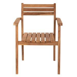 Стол Erietta Hm9534 от тиково дърво в естествен цвят, стекиращ се 60x54x87cm