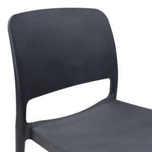 Стол Fenxy Pp в черен цвят 38x42x77см