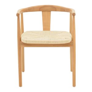 Gernine chair, solid beech wood and rope in natural shade, 56x49x73cm