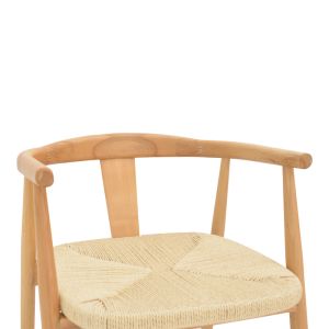 Gernine chair, solid beech wood and rope in natural shade, 56x49x73cm
