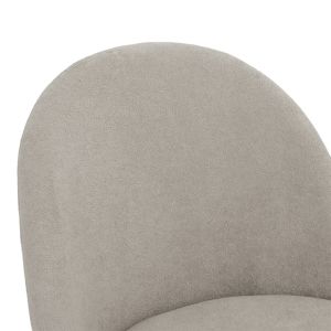 Стол Graceful букле Fabric Light Gray-leg Black