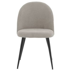 Стол Graceful букле Fabric Light Gray-leg Black