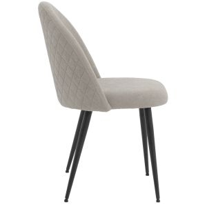 Стол Graceful букле Fabric Light Gray-leg Black