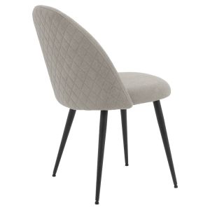Стол Graceful букле Fabric Light Gray-leg Black