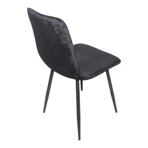 Стол Grato черен плат - черен метален крак 45.5x53.5x88.5см