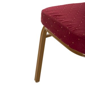 Hilton metallic chair with damask in burgundy 44x66x92.5hcm HM0054