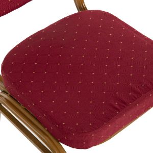 Hilton metallic chair with damask in burgundy 44x66x92.5hcm HM0054