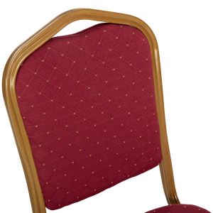 Hilton metallic chair with damask in burgundy 44x66x92.5hcm HM0054