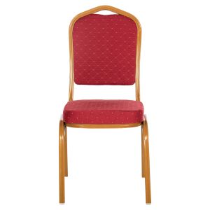 Hilton metallic chair with damask in burgundy 44x66x92.5hcm HM0054