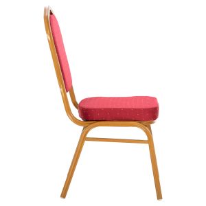 Hilton metallic chair with damask in burgundy 44x66x92.5hcm HM0054