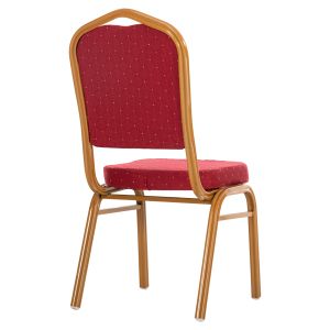 Hilton metallic chair with damask in burgundy 44x66x92.5hcm HM0054