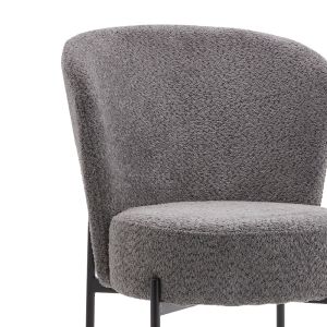 Chair Houlian anthracite damask-black metal leg 46x66x89cm